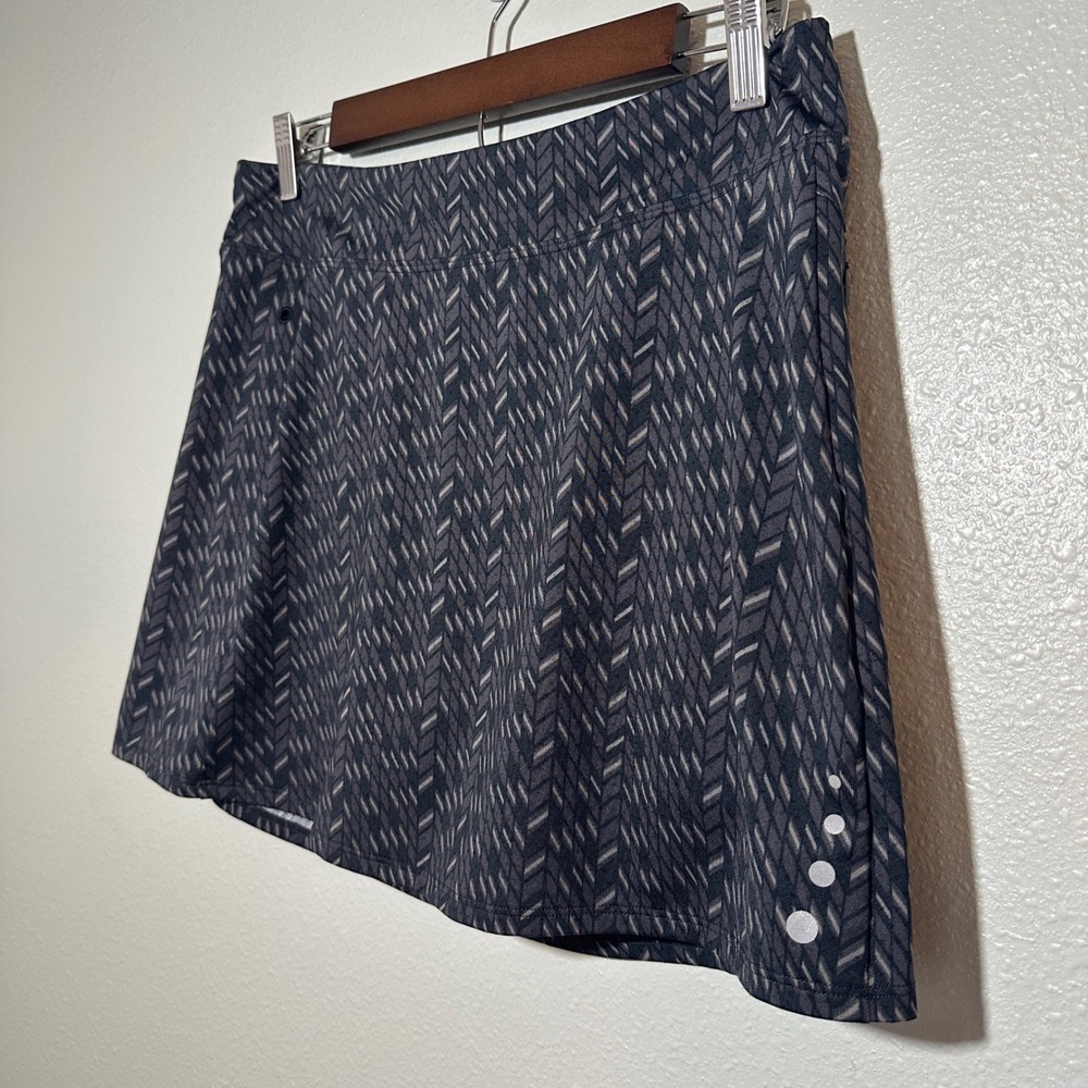LL Bean Gray Herringbone Active Skort Womens Small Regular Tennis Pickleball